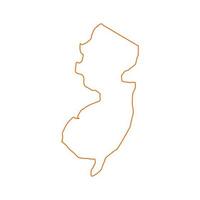 kaart van new jersey geïllustreerd vector