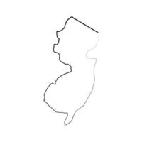 kaart van new jersey geïllustreerd vector