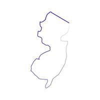 kaart van new jersey geïllustreerd vector