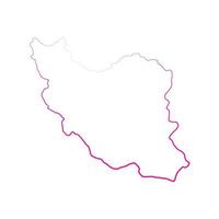 geïllustreerde kaart van iran vector
