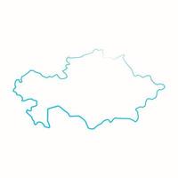 geïllustreerde kaart van kazachstan vector