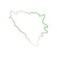 geïllustreerde kaart van bosnië vector