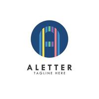 alfabet een letter logo en pictogram ontwerp vector