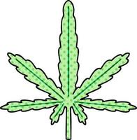 eigenzinnige cartoon marihuana in stripboekstijl vector