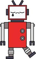 leuke tekenfilmrobot vector