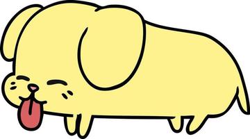 cartoon van schattige kawaii-hond vector