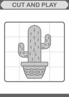 knippen en spelen met cactus vector