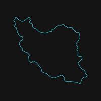 geïllustreerde kaart van iran vector