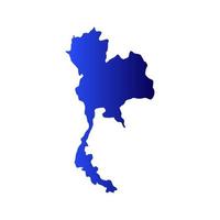 Thailand kaart geïllustreerd vector