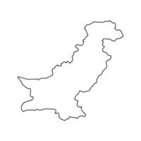 geïllustreerde kaart van pakistan vector