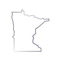 minnesota kaart geïllustreerd vector