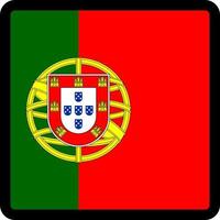 vlag van portugal in de vorm van een vierkant met contrasterende contour, communicatieteken voor sociale media, patriottisme, een knop om de taal op de site te wijzigen, een pictogram. vector