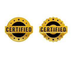 gecertificeerd badge logo vector ontwerpsjabloon