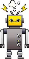 gradiënt gearceerde cartoon robot vector