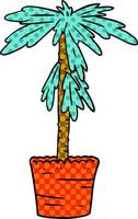 cartoon doodle van een kamerplant vector