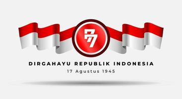 vlag indonesië onafhankelijkheidsdag vector