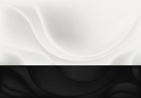 abstracte 3d elegante zwart-wit golf vouw lijnen zijde stof achtergrond vector