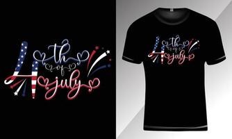 laten we genieten van je vrijheid, 4 juli - onafhankelijkheidsdag van de VS, t-shirtontwerp om af te drukken vector