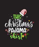 dit is mijn kerst pyjama shirt grappig familiefeest t-shirt vector
