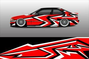 rally racewagen wrap livery sticker ontwerp vector