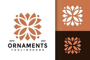 elegante bloem ornament moderne logo ontwerp vector sjabloon