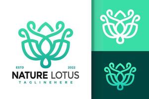 natuur lotus spa modern logo vector ontwerpsjabloon