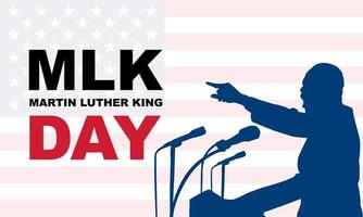 illustratie van Martin Luther King, Jr. om mlk-dag te vieren. vector