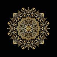 gouden patroon mandala ontwerp luxe sier mandala achtergrondontwerp in gouden kleur vector