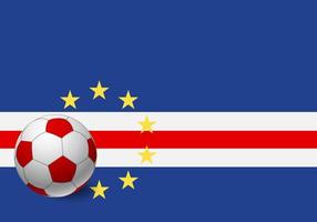 vlag van kaapverdië en voetbal vector