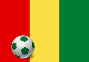 guinese vlag en voetbal vector