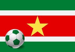 surinaamse vlag en voetbal vector