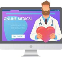online geneeskunde concept vector
