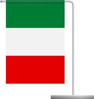 italië vlag op pole icon vector