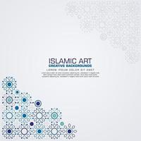 elegant en futuristisch islamitisch ontwerp wenskaart achtergrondsjabloon vector