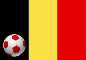 belgische vlag en voetbal vector