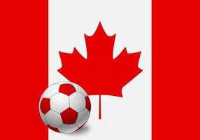 Canadese vlag en voetbal vector