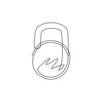 enkele doorlopende lijntekening platte vector kettlebells pictogram symbool teken uit moderne sportschool en fitness collectie voor mobiel concept en web app. dynamische één lijn trekken grafisch ontwerp vectorillustratie