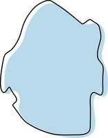 gestileerde eenvoudige overzichtskaart van het pictogram van Swaziland. blauwe schetskaart van swaziland vectorillustratie vector