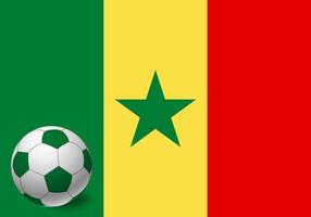 Senegalese vlag en voetbal vector