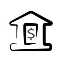 bank pictogram sjabloon vector