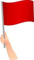 rode vlag in hand icoon vector