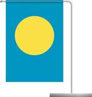 palau vlag op paal icoon vector