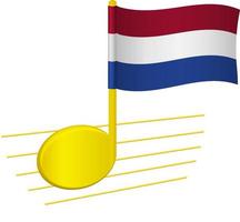 nederlandse vlag en muzieknoot vector