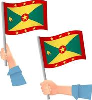 grenada vlag in hand icoon vector