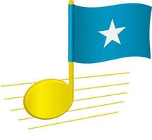 vlag van somalië en muzieknoot vector