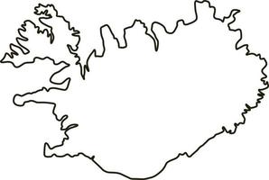 kaart van ijsland. overzicht kaart vectorillustratie vector