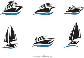 Snel Schip En Boot Vector Set