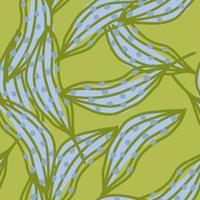 creatieve organische lijn laat naadloos patroon achter. modern botanisch behang. vector