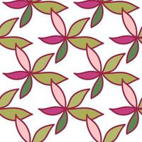 eenvoudig gebladerte naadloos patroon. doodle bladeren behang. botanische elementen achtergrond. vector