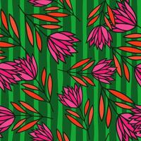 mooi bloemen naadloos patroon. eenvoudig overzicht bloemenbehang. vector